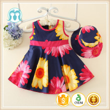 2016 Fashion Casual Kid Kleidung Groß Kaufen Mädchen Kleid Aus China Sonnenblumen Muster Kleid